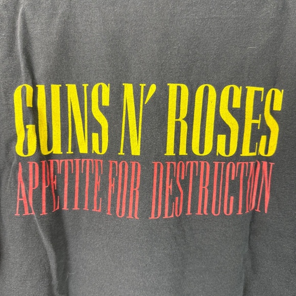 Vintage Guns N Roses Distressed Appetite for Destruction Screen Print Tee | Lg - Picture 7 of 13